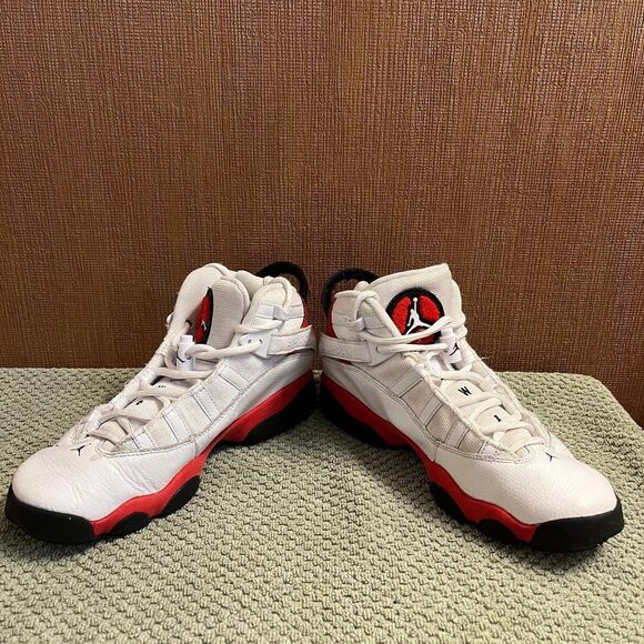 Nike Air Jordan 6 Rings Retro Shoes in Varsity Red/Black - Picture 2 of 3